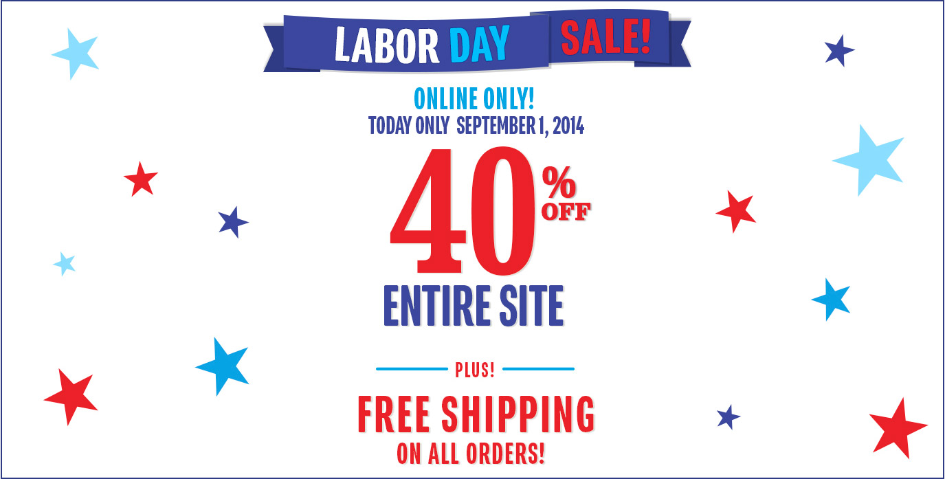 Online Only 40% Off Entire Site