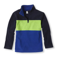 colorblock microfleece half-zip pullover