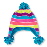 striped microfleece hat