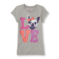 photo-real love doggie graphic tee