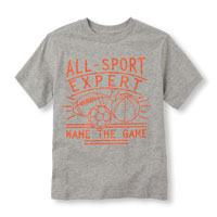 Boy's Short Sleeve 'All-Sport Expert Name The Game' Graphic Tee