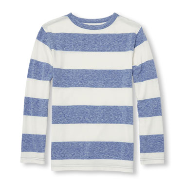 Boys Long Sleeve Wide Stripe Jersey Top