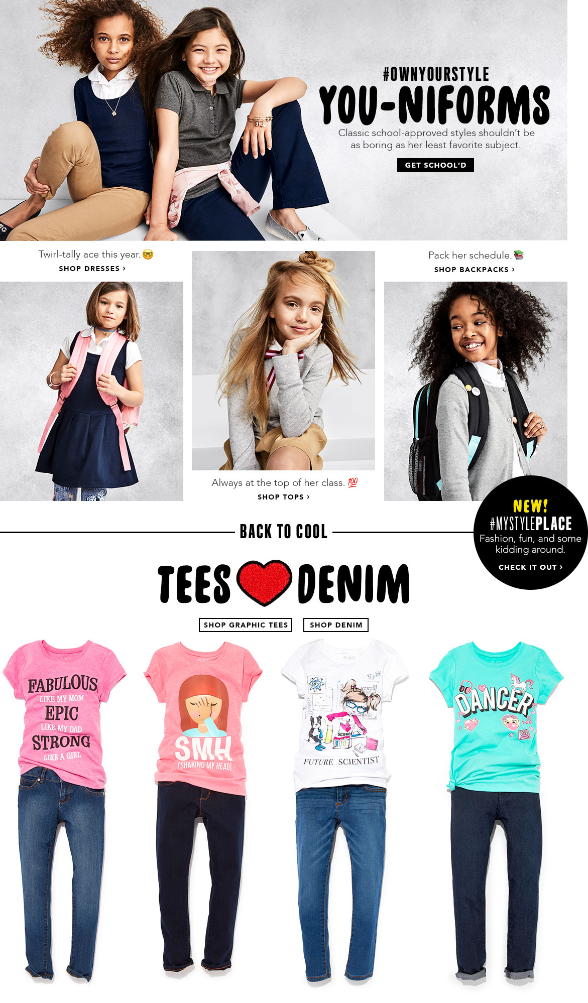 Girls Clothing | The Children's Place | $10 Off*