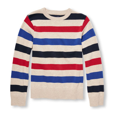 Boys Long Sleeve Striped Sweater