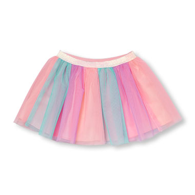 Toddler Girls Multi-Colored Mesh Tutu Skirt