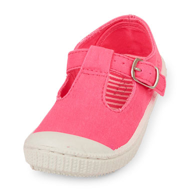 Toddler Girls Neon T-Strap Mary Jane Sneaker