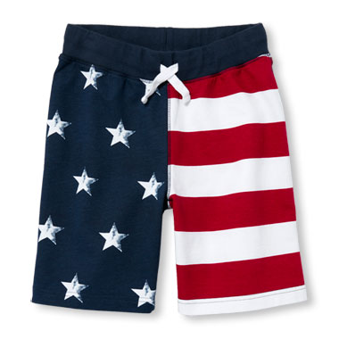 Boys Americana Flag Knit Shorts