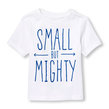 Toddler Boys Short Sleeve 'Small But Mighty' Graphic Tee