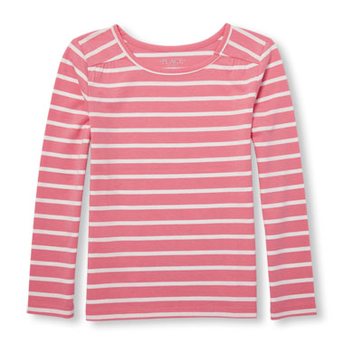 Girls Long Sleeve Printed Layering Top