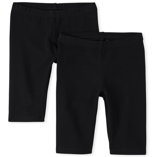 

Baby Girls Baby And Toddler Capri Leggings 2-Pack - Black - The Children's Place