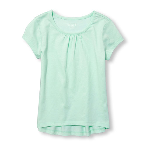 Girls Matchables Short Sleeve Hi-Low Top | The Children's Place