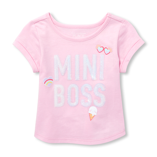 

s Baby And Toddler Embellished Top - Pink - The Children's Place