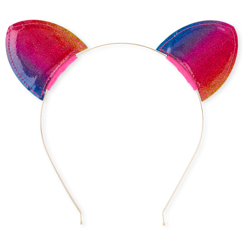 

Girls Rainbow Cat Ears Metal Headband - Multi - The Children's Place