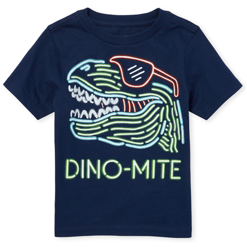 

s Baby And Toddler Boys Dino-Mite Graphic Tee - Blue T-Shirt - The Children's Place