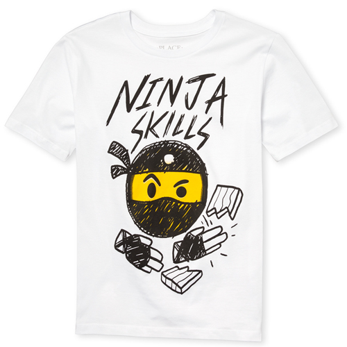 Boys T Shirts The Children S Place Free Shipping - boys short sleeve ninja ski!   lls emoji graphic tee