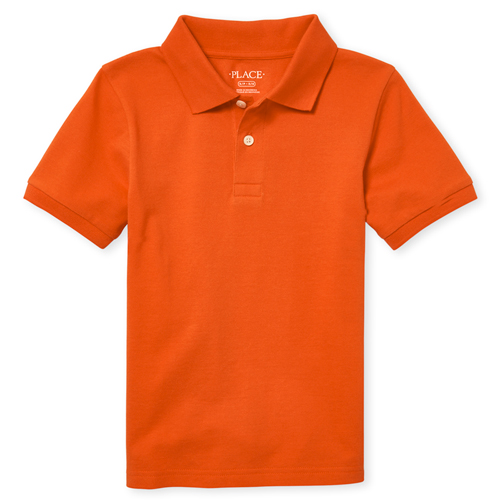 

s Boys Uniform Pique Polo - Orange - The Children's Place