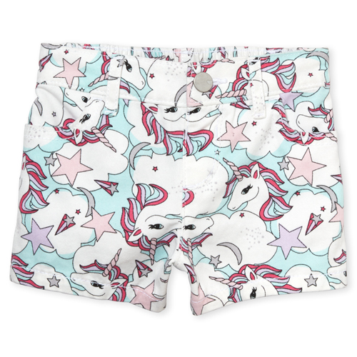 

s Baby And Toddler Unicorn Shortie Shorts - Blue - The Children's Place