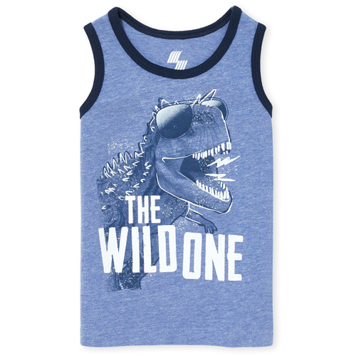 

s Baby And Toddler Boys Mix And Match Wild One Dino Tank Top - Blue - The Children's Place