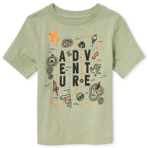 

s Baby And Toddler Boys Adventure Graphic Tee - Green T-Shirt - The Children's Place