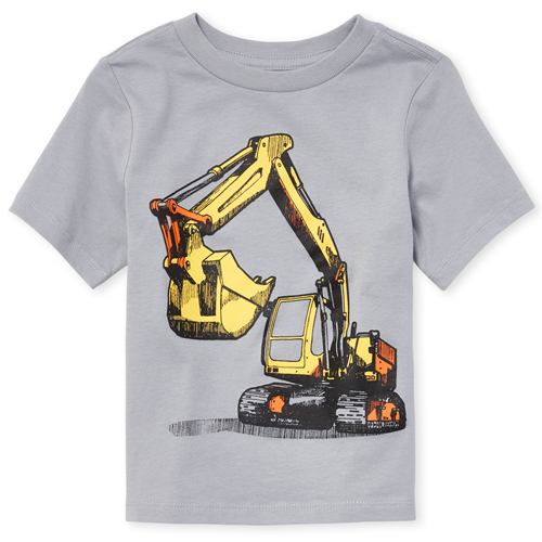 

s Baby And Toddler Boys Construction Graphic Tee - Gray T-Shirt - The Children's Place