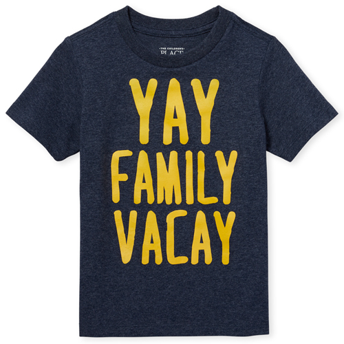 

s Baby And Toddler Boys Family Vacay Graphic Tee - Blue T-Shirt - The Children's Place