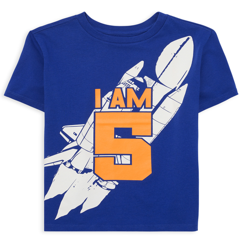 Boys T Shirts The Children S Place Free Shipping - boys short sleeve i am 5 rocket ship birthday graphic tee