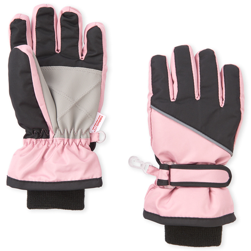 

Girls Colorblock Ski Gloves - Pink - The Children's Place