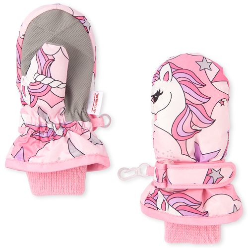 

s Toddler Unicorn Ski Mittens - Pink - The Children's Place