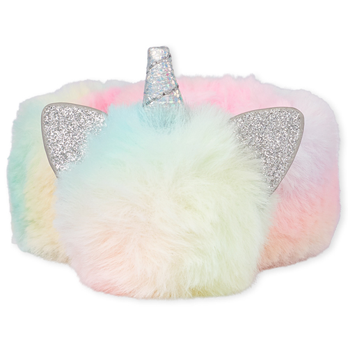 

Girls Glitter Unicorn Faux Fur Slap Bracelet - Multi - The Children's Place