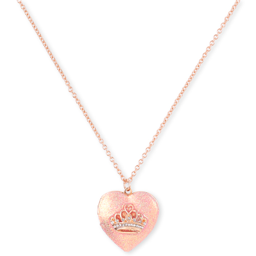 

Girls Glitter Crown Heart Locket Necklace - Multi - The Children's Place