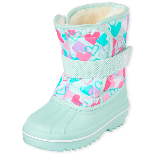 

s Toddler Heart Snow Boots - Blue - The Children's Place