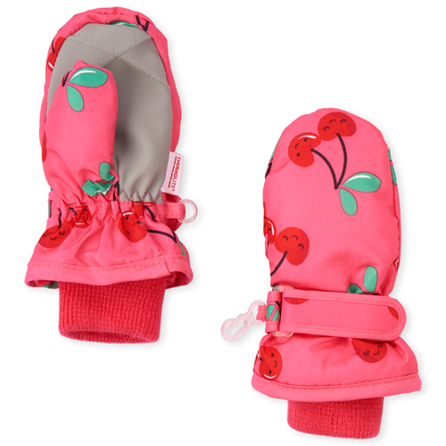 

s Toddler Cherry Ski Mittens - Pink - The Children's Place