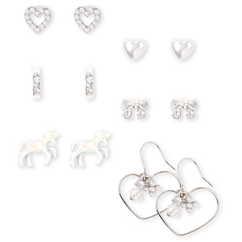 

Girls Unicorn Earrings 6-Pack - Multi - The Children's Place