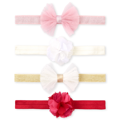 

Newborn Baby Flower Bow Headwrap 4-Pack - Multi - The Children's Place