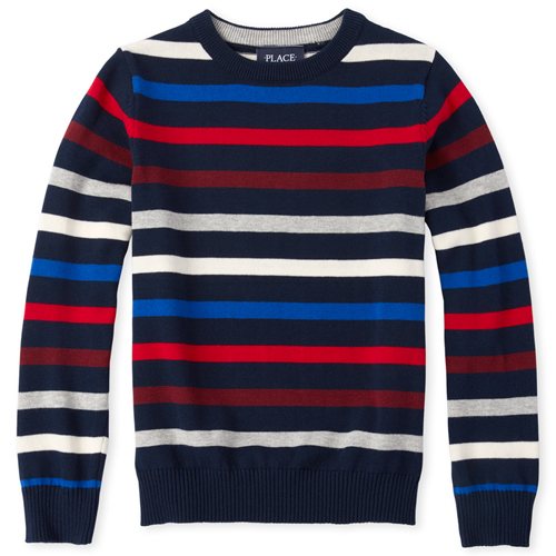 

Boys Boys Striped Sweater - Blue - The Children's Place