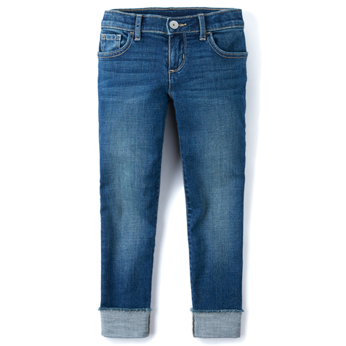 

s Roll Cuff Super Skinny Jeans - Denim - The Children's Place