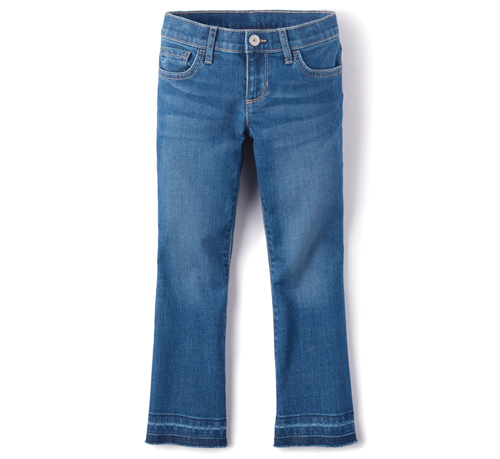 

s Let Down Hem Flare Jeans - Denim - The Children's Place