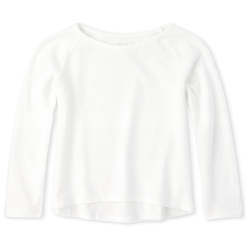 

Girls Basic Layering Tee - White T-Shirt - The Children's Place