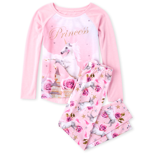 

s Princess Unicorn Pajamas - Pink - The Children's Place