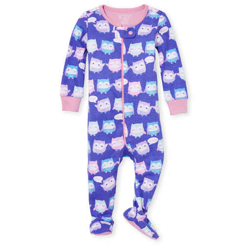 

s Baby And Toddler Owl Snug Fit Cotton One Piece Pajamas - Purple - The Children's Place