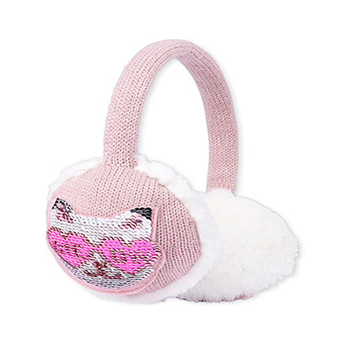 

Girls Flip Sequin Cat Ear Muffs - Pink - The Children's Place