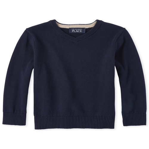 

s Baby And Toddler Boys Matching V Neck Sweater - Blue - The Children's Place