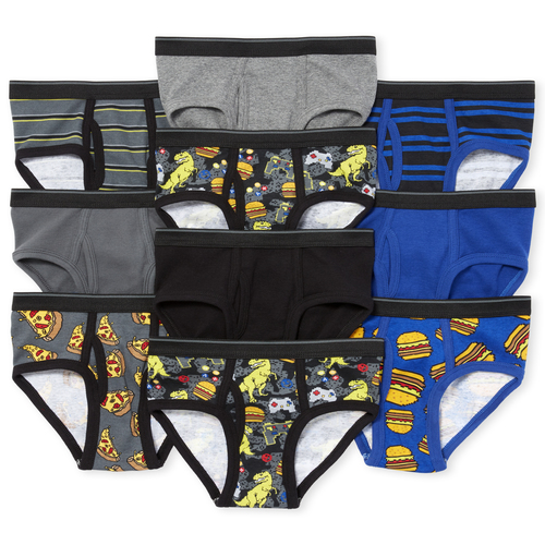 

s Boys Video Game Briefs 10-Pack - Black - The Children's Place