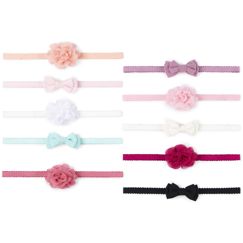 

Newborn Baby Flower And Bow Headwrap 10-Pack - Multi - The Children's Place