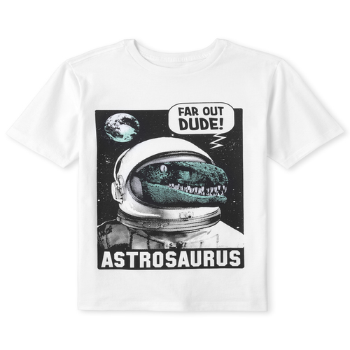 

s Boys Astrosaurus Dino Graphic Tee - White T-Shirt - The Children's Place