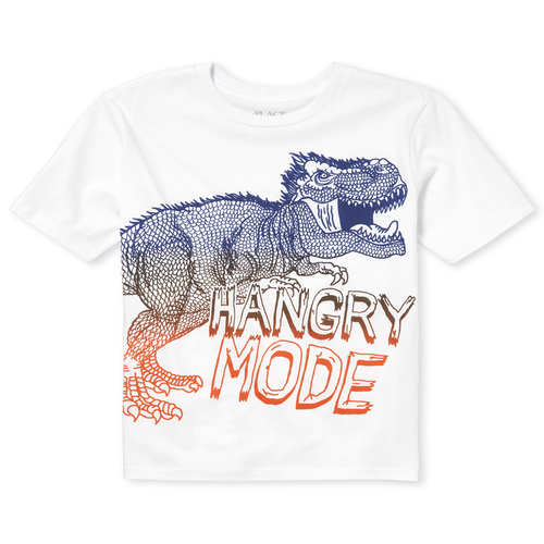 

Boys Boys Hangry Dino Graphic Tee - White T-Shirt - The Children's Place