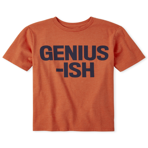 

s Boys Genius Graphic Tee - Orange T-Shirt - The Children's Place