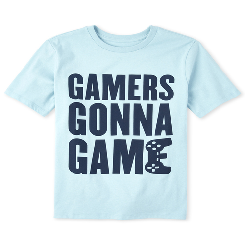 

s Boys Video Game Graphic Tee - Blue T-Shirt - The Children's Place