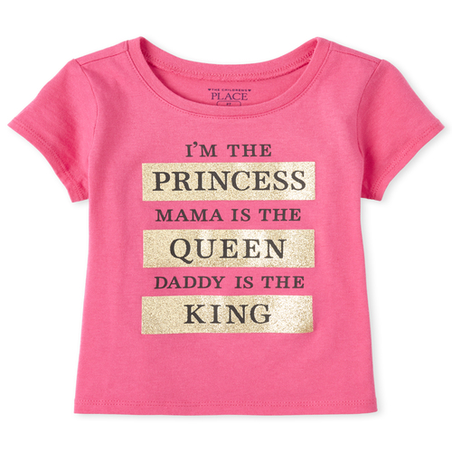 

s Baby And Toddler Glitter Princess Graphic Tee - Pink T-Shirt - The Children's Place