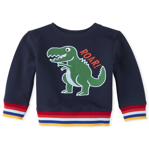 

s Baby And Toddler Boys Tiny Dino Fleece Sweatshirt - Blue - The Children's Place